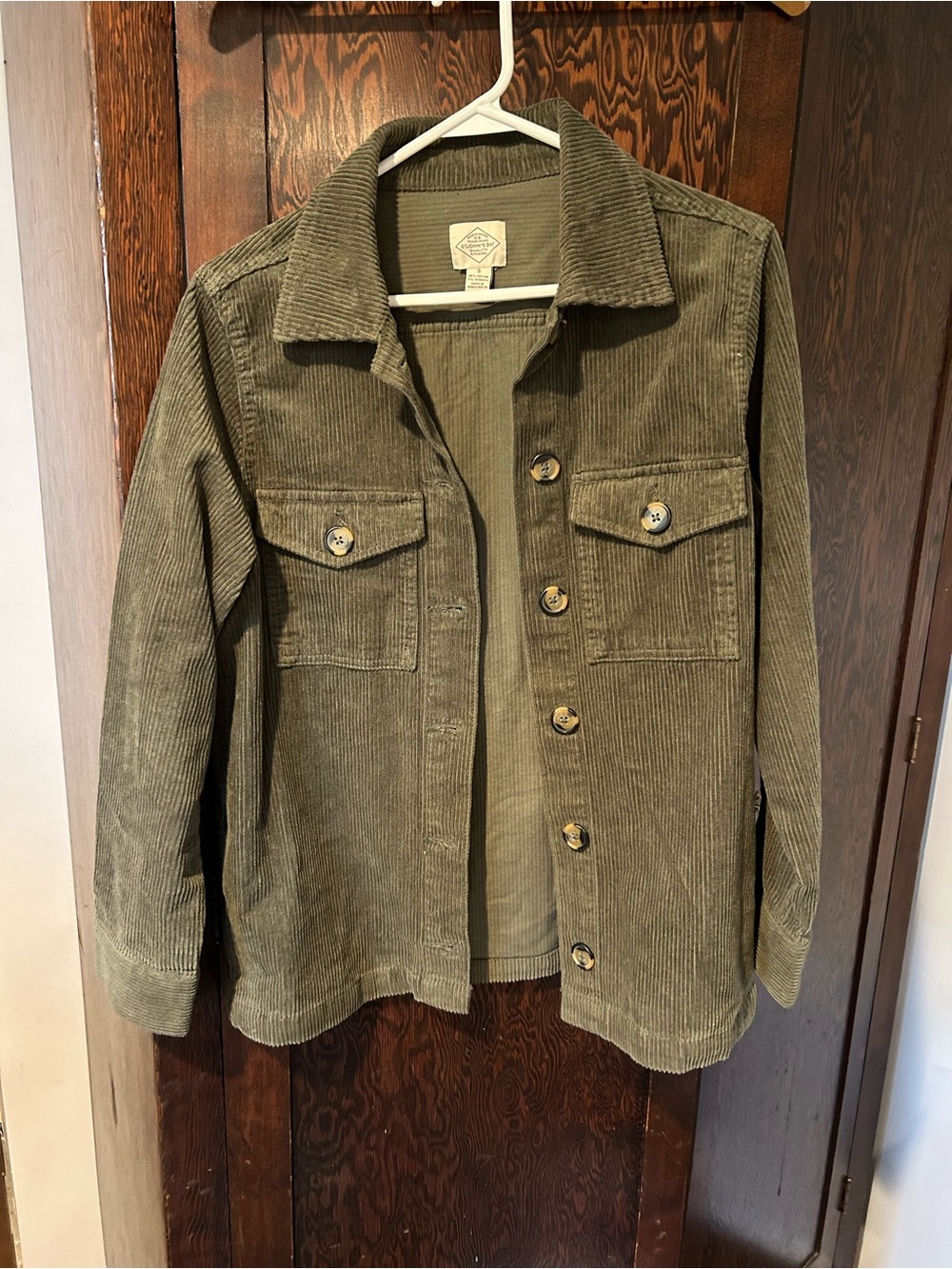 St. John's Bay Olive Green Corduroy Button Jacket